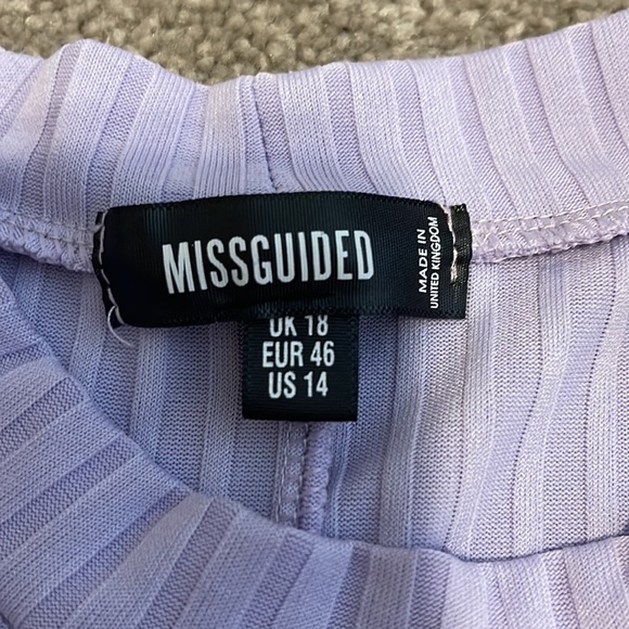 Lavender Missguided Set- bike short and oversized tee - Picture 4 of 4